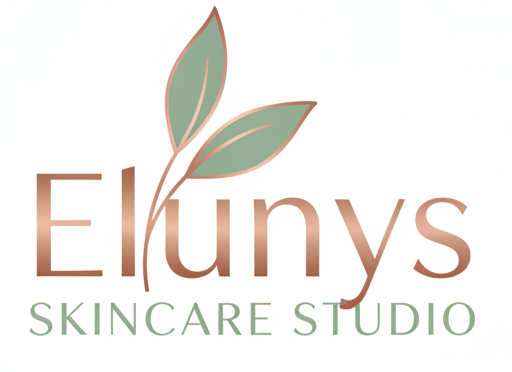 Create a unique logo, white background for Elunys Skincare Studio
